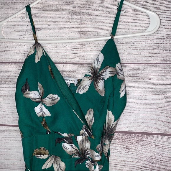 Purple Snow green floral dress - Picture 8 of 8